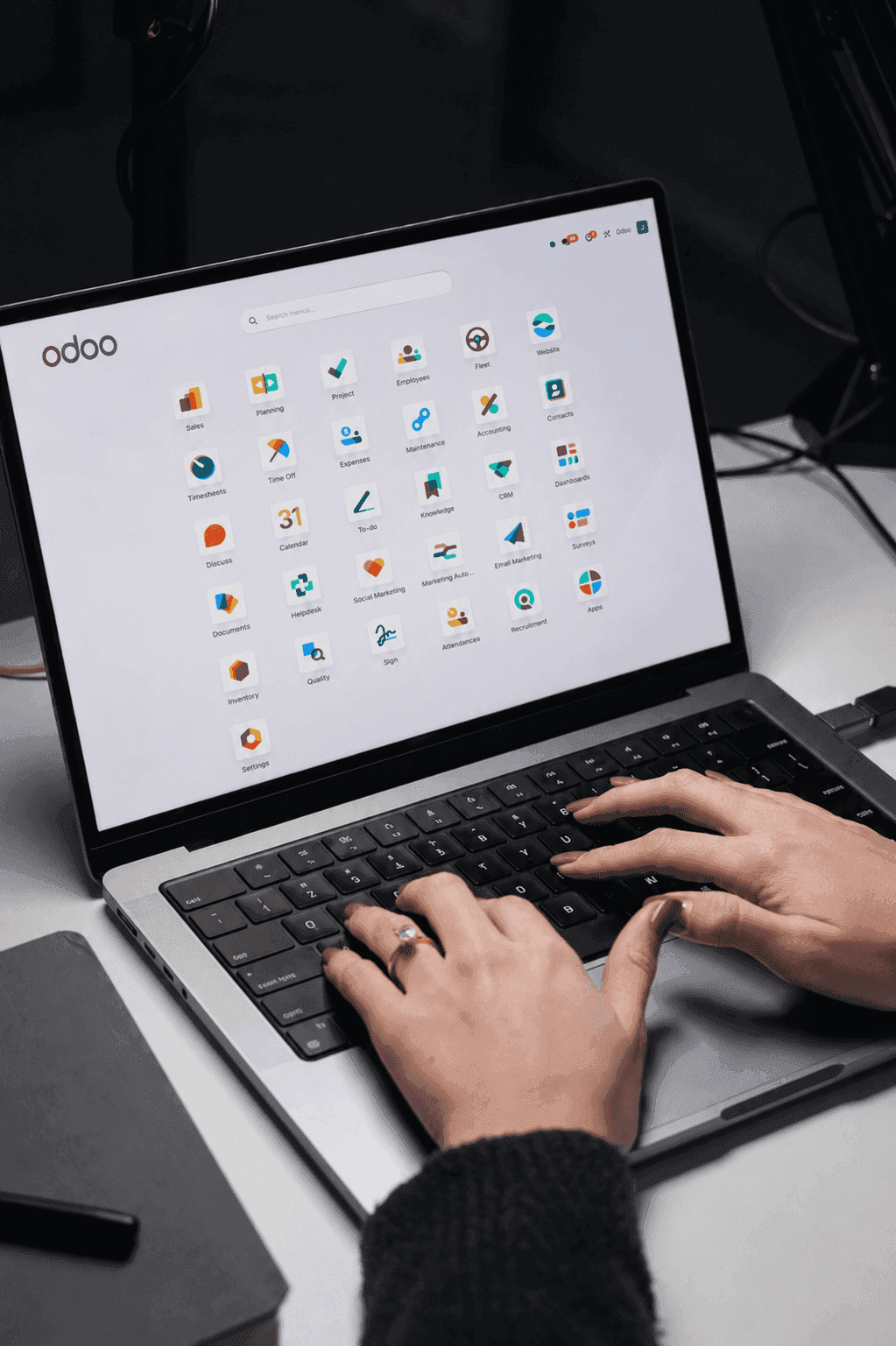 An Odoo workspace configured with WebsiteFuze modules